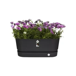Elho Greenville terrace Trough kunststof bloembak 80 living black