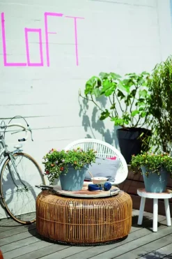 Elho loft urban bloempot rond met wielen 40 cm antraciet