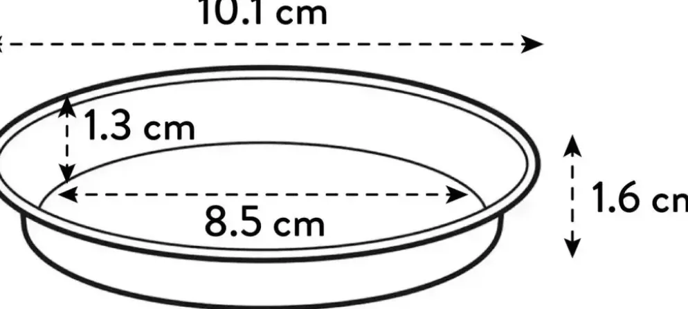 Elho schotel green basics 10cm steengroen