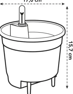 Elho Self-watering Insert Waterreservoir 17 cm living black