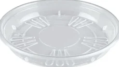 Elho uni-schotel rond 18 cm transparant