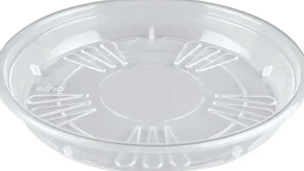 Elho uni-schotel rond 37 cm transparant