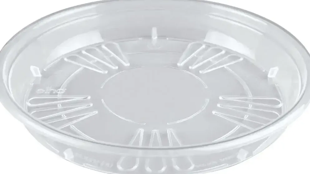 Elho uni-schotel rond 16 cm transparant