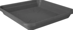 Elho universele plantenschotel vierkant 25 cm antraciet