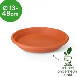 Elho universele schotel rond 40cm antraciet