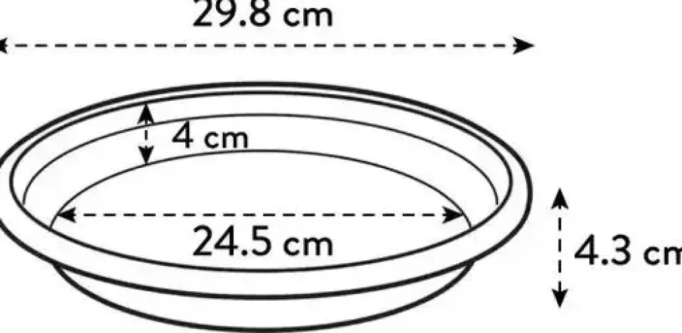 Elho universele schotel rond 30 cm antraciet