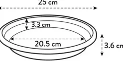 Elho universele schotel rond 25 cm terra