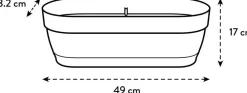 Elho Vibia Campana balkonbak 50 cm honing geel