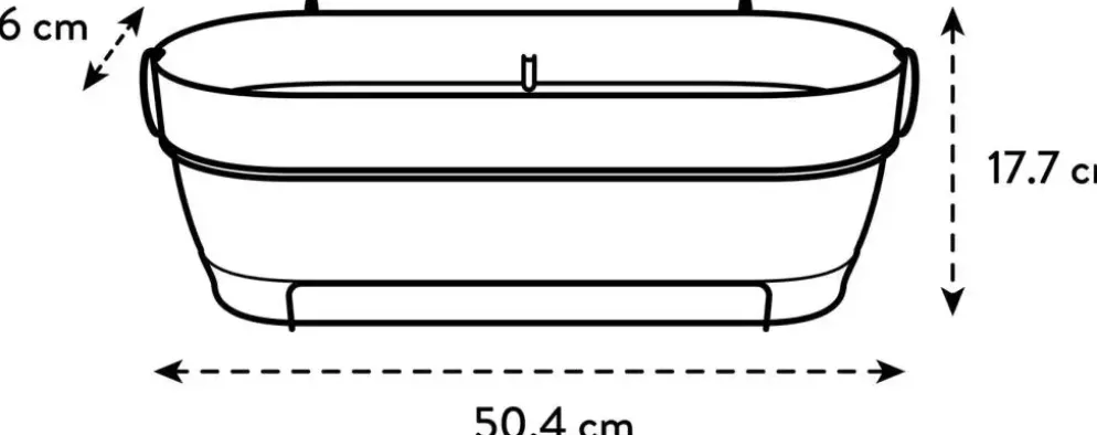 Elho Vibia Campana balkonbak Allin1 50 cm antraciet