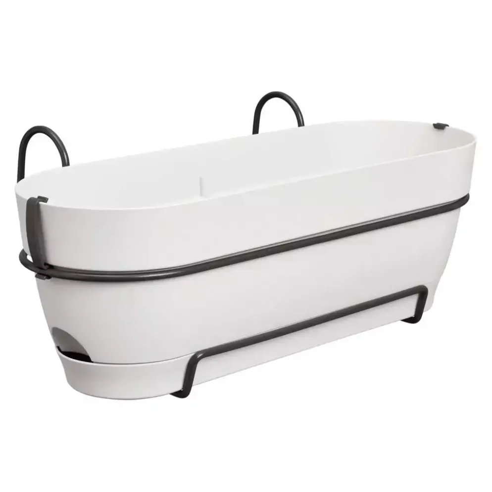 Elho Vibia Campana balkonbak Allin1 50 cm zijde wit