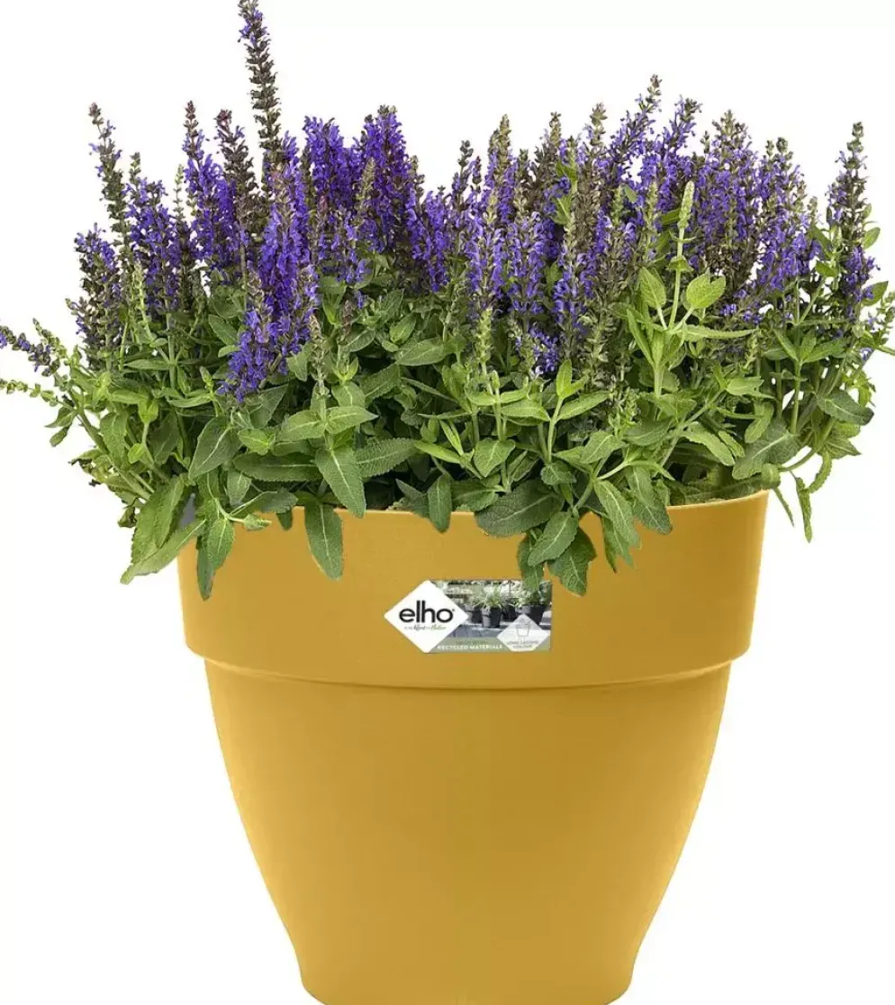 Elho Vibia Campana bloempot rond 30 cm honinggeel