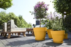 Elho Vibia Campana bloempot rond 20 cm honinggeel