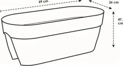 Elho Vibia Campana flower bridge 60 cm honinggeel