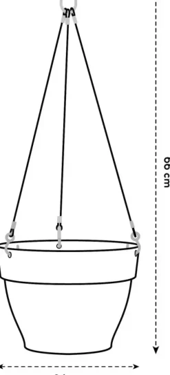 Elho Vibia Campana hangschaal 26cm pistachegroen