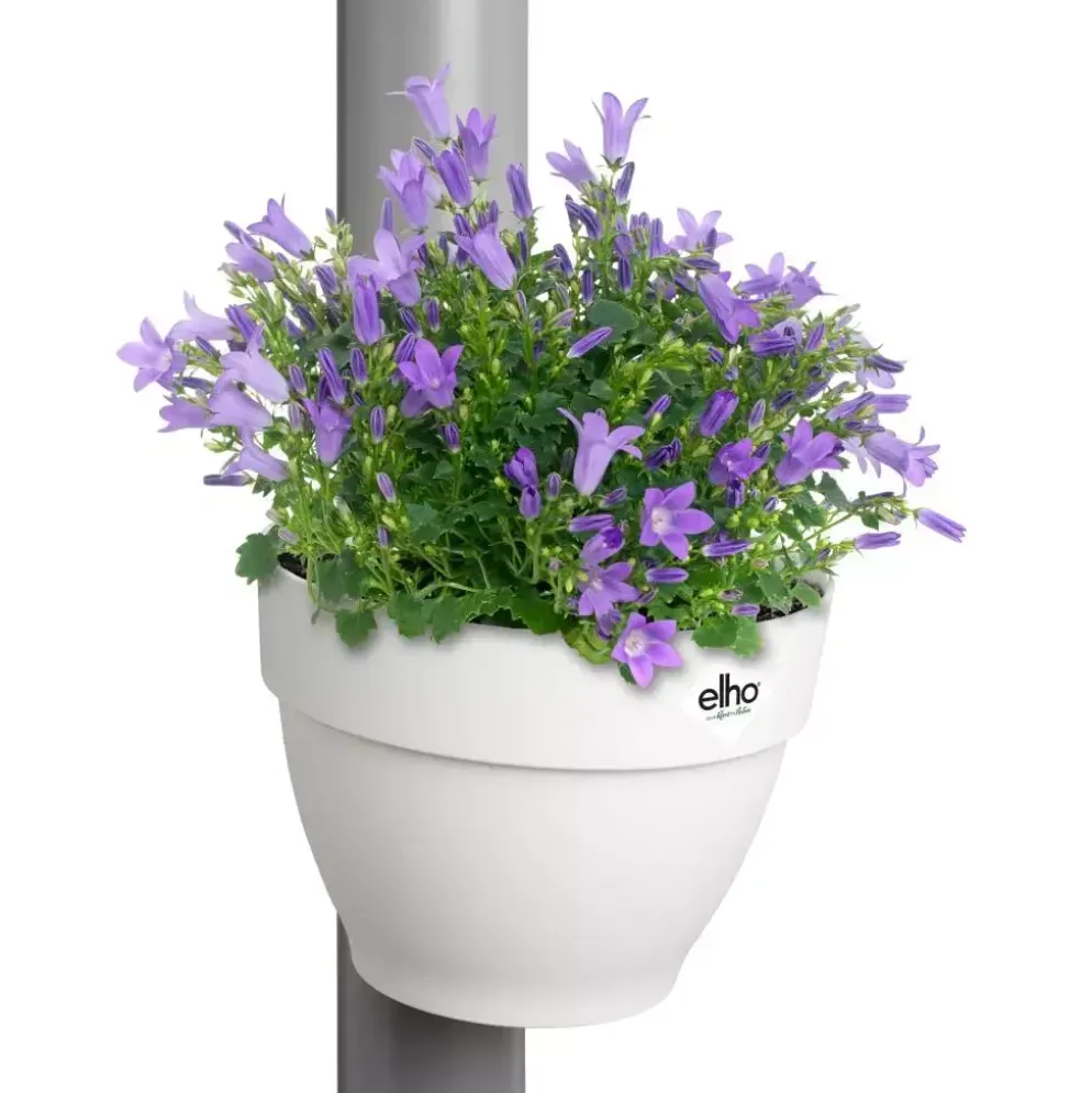 Elho Vibia Campana regenpijp bloempot 21x16cm zijde wit