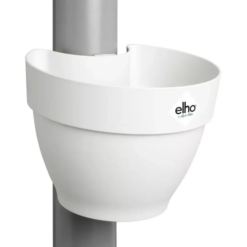 Elho Vibia Campana regenpijp bloempot 21x16cm zijde wit