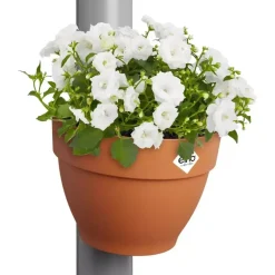 Elho Vibia Campana regenpijp bloempot 21x16cm terra