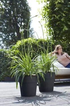 Elho Vibia Campana straight bloempot rond 40 cm antraciet