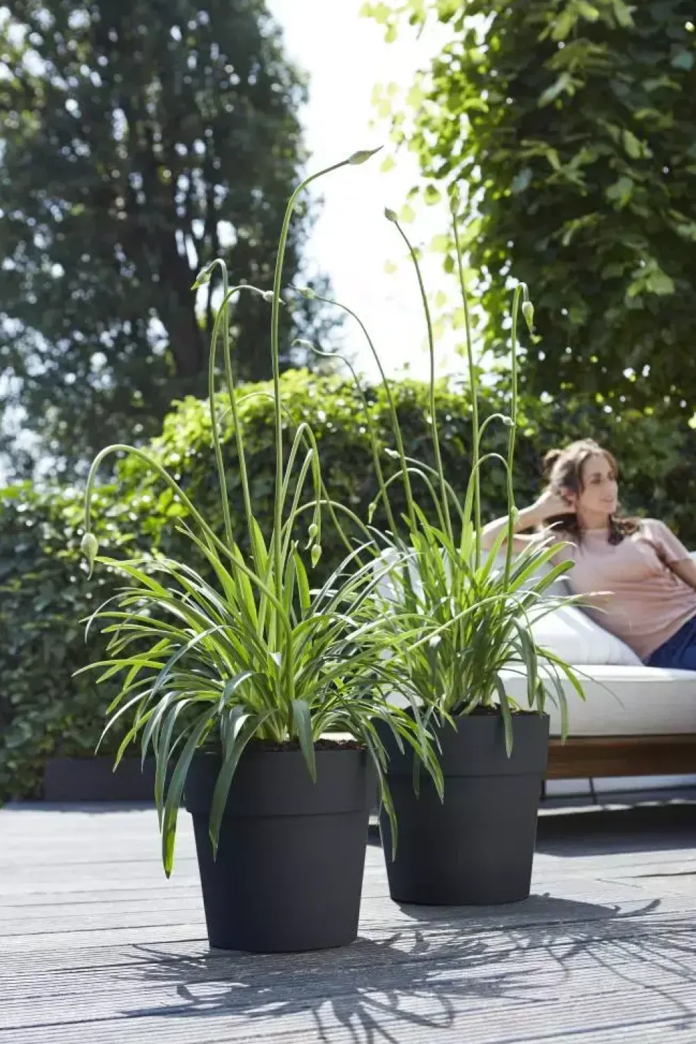 Elho Vibia Campana straight bloempot rond 40 cm antraciet