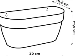 Elho Vibia Campana wall basket 35cm terra