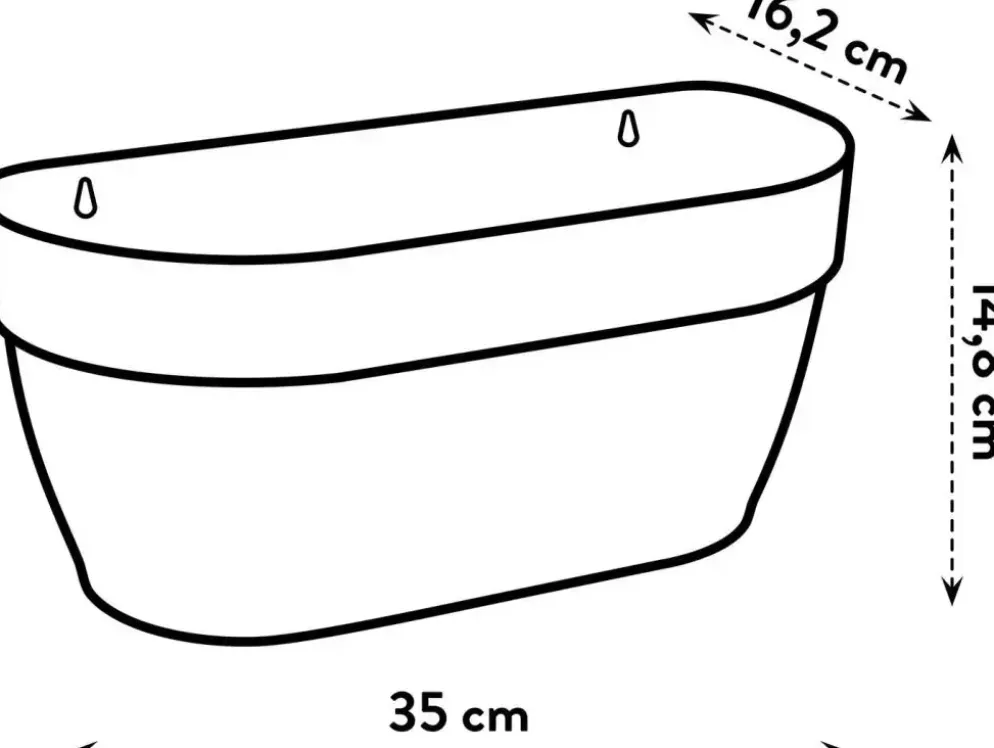 Elho Vibia Campana wall basket 35cm terra
