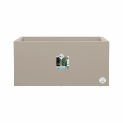 Elho vivo next plantenbak met wielen 60cm paddenstoel beige