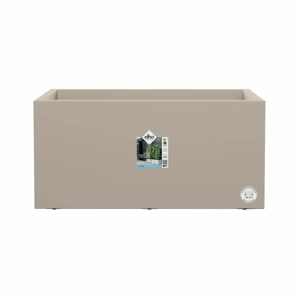 Elho vivo next plantenbak met wielen 60cm paddenstoel beige