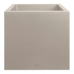 Elho Vivo next vierkant plantenbak met wielen 30cm paddenstoel beige