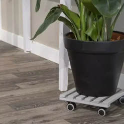 Esschert Design trolley grijs vierkant indoor