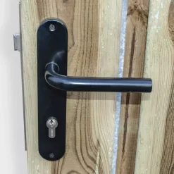 Eurofix deurslotset rvs schild ovaal zwart