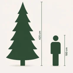 Everlands Grandis fir grote kunstkerstboom groen 450cm