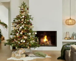 Everlands Grandis fir kunstkerstboom groen 210cm