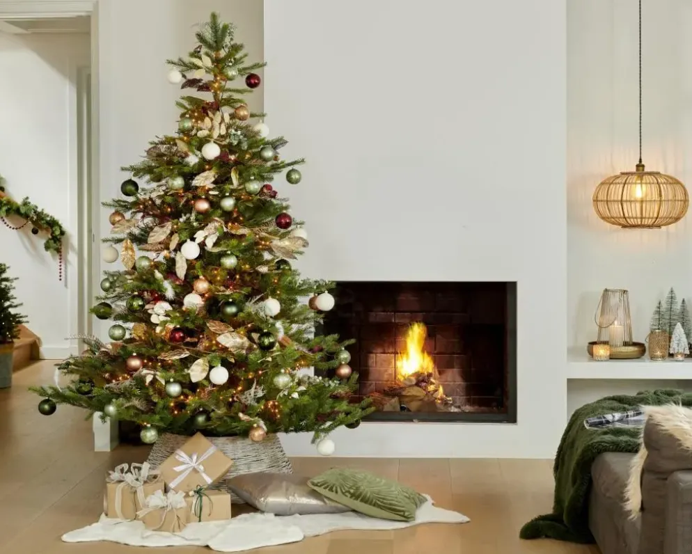 Everlands Grandis fir kunstkerstboom groen 210cm