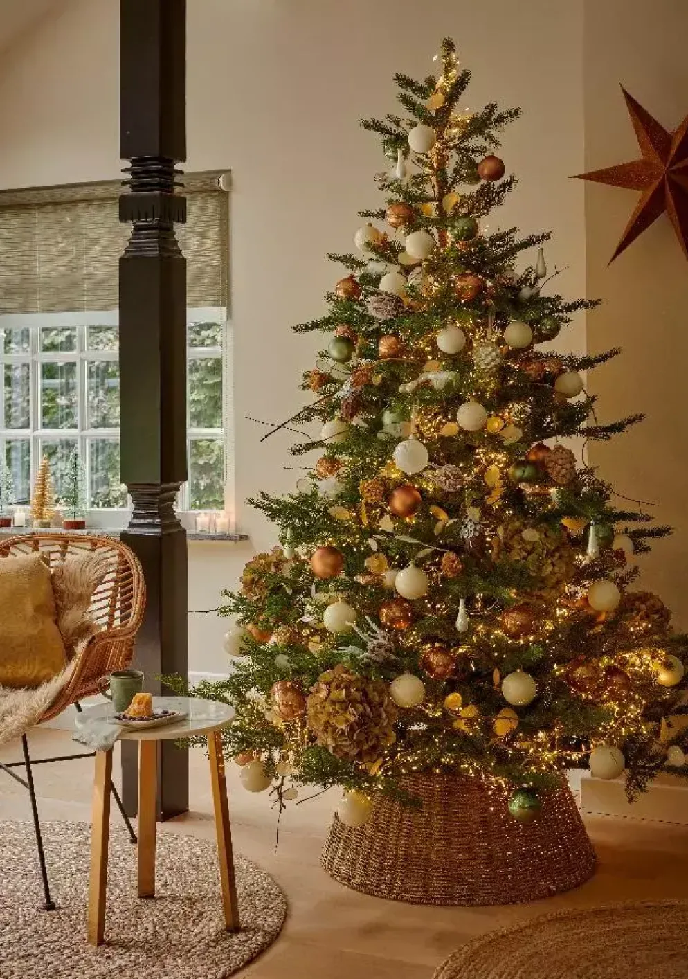 Everlands Grandis fir kunstkerstboom groen 210cm