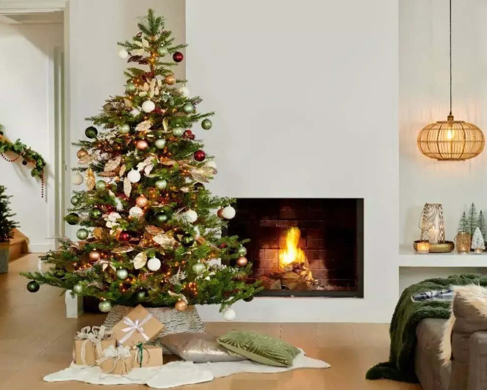 Everlands Grandis fir kunstkerstboom groen 210cm