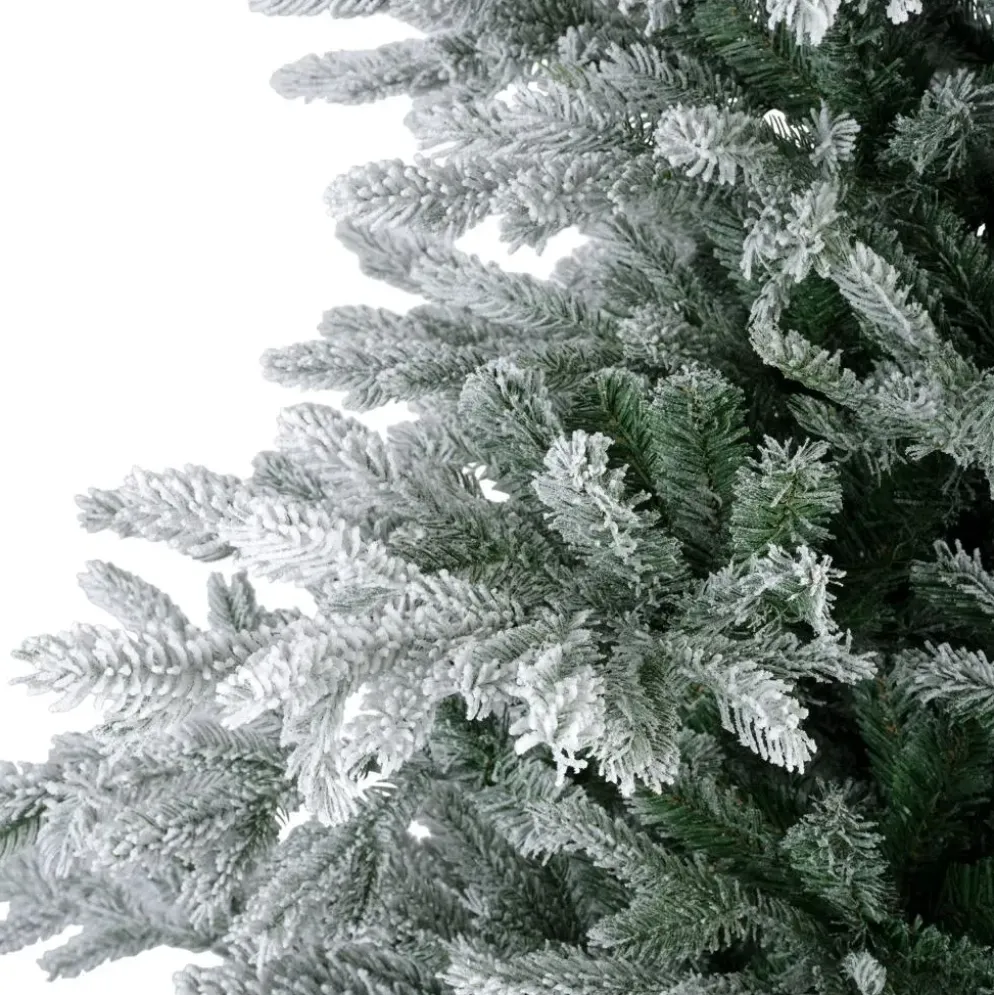 Everlands Grandis fir kunstkerstboom besneeuwd groen 180cm
