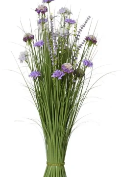 Everlands kunstboeket gras 35cm paars