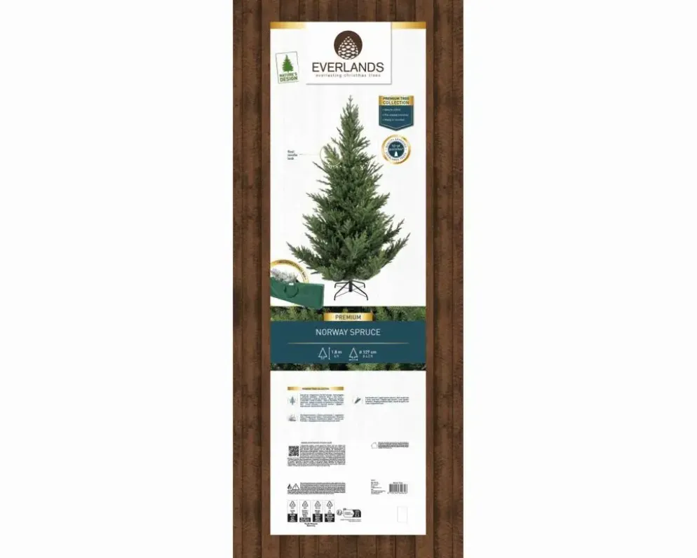 Everlands Norway spruce kunstkerstboom groen 180cm