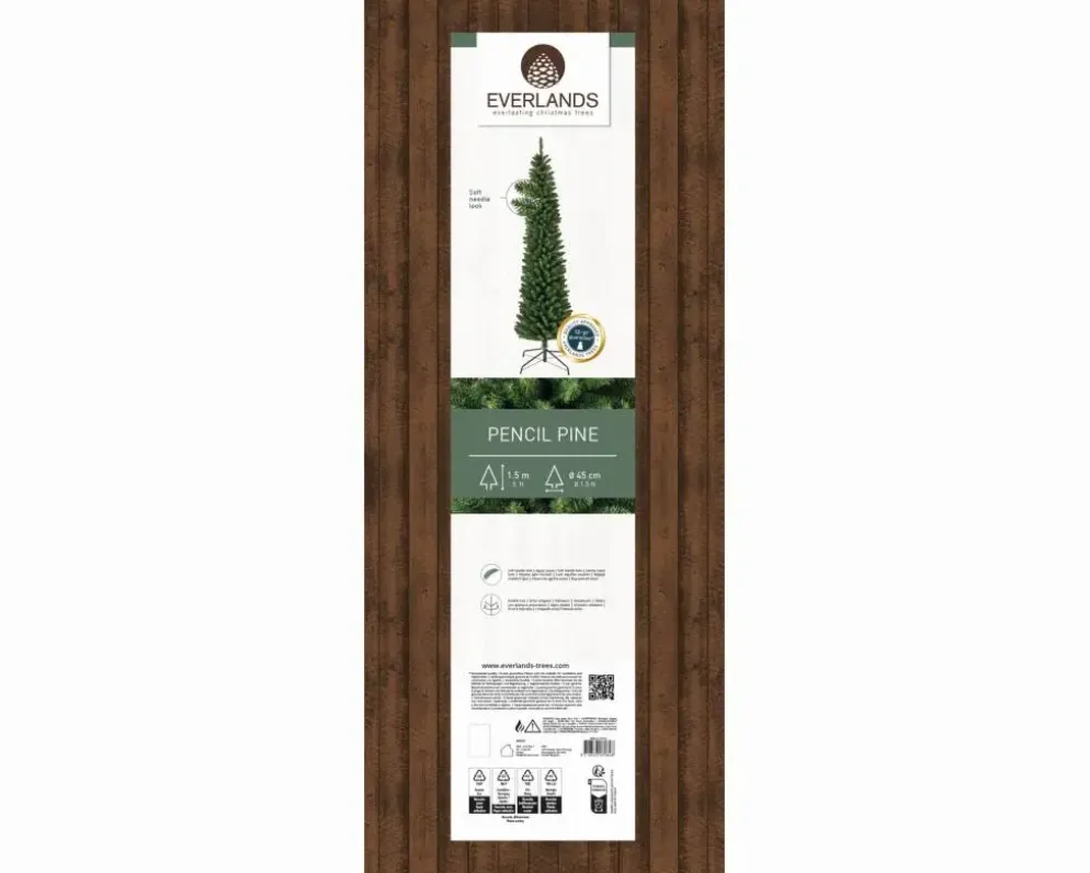 Everlands Pencil kunstkerstboom groen 150cm