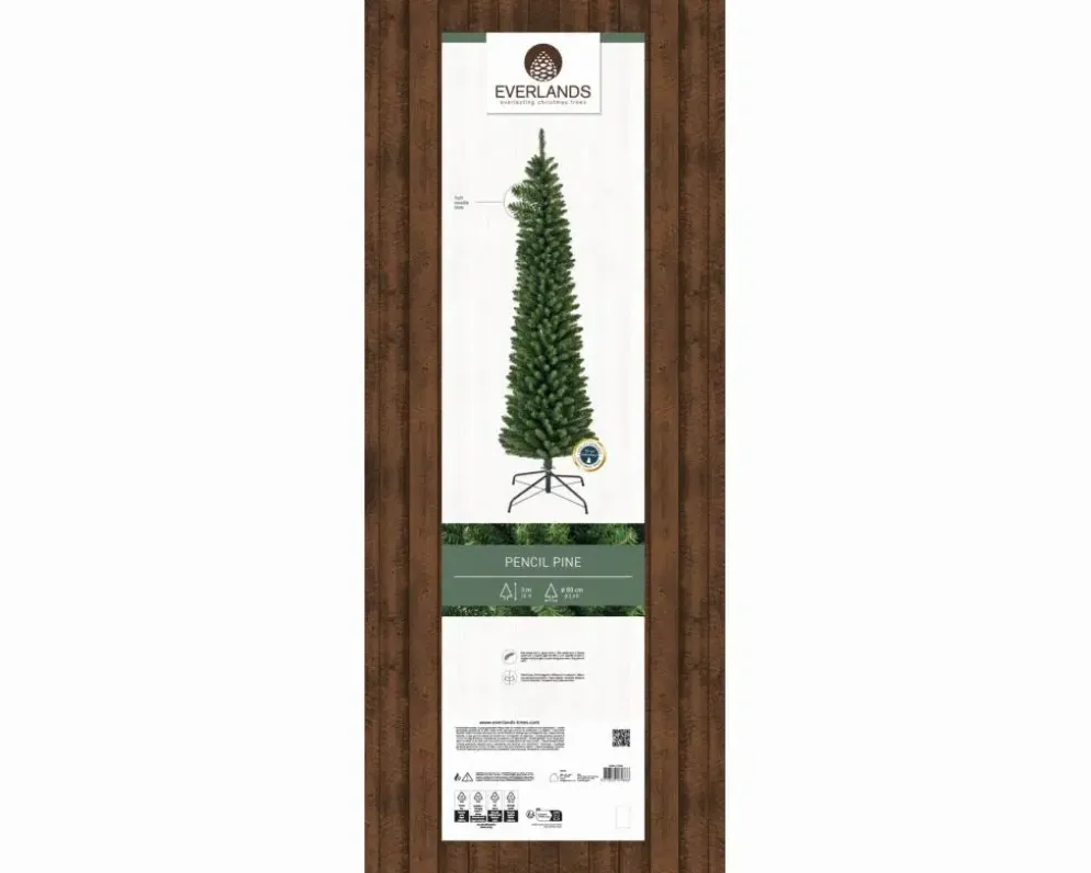 Everlands Pencil pine grote kunstkerstboom groen 300cm