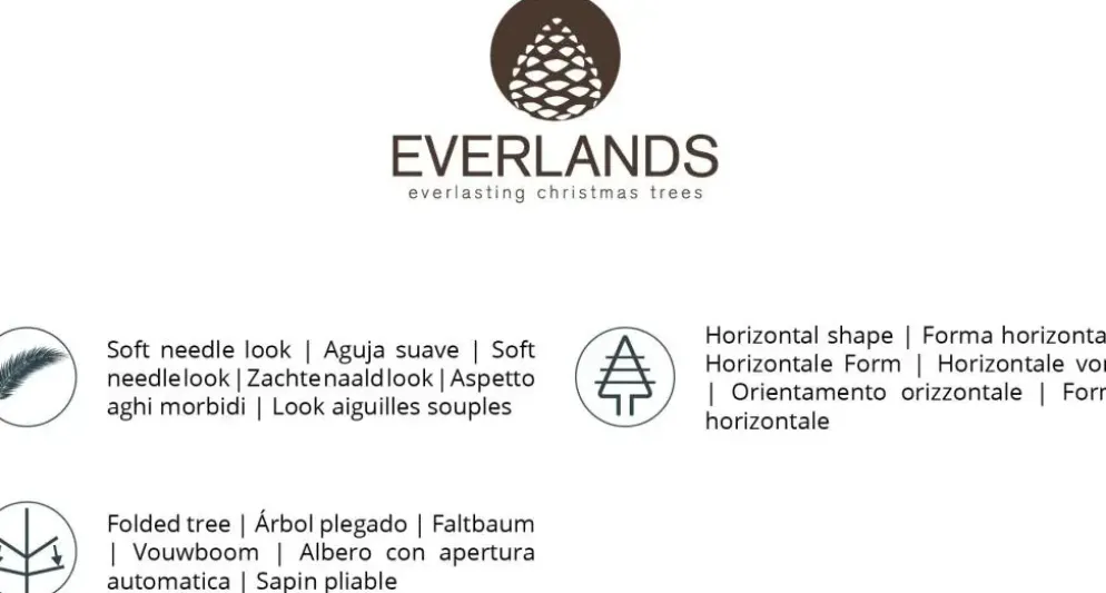 Everlands Pencil pine grote kunstkerstboom groen 300cm