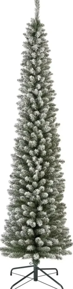 Everlands Pencil pine grote kunstkerstboom besneeuwd groen 240cm