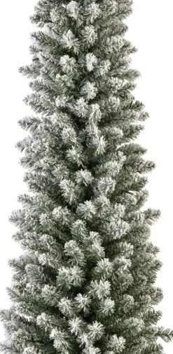 Everlands Pencil pine grote kunstkerstboom besneeuwd groen 240cm