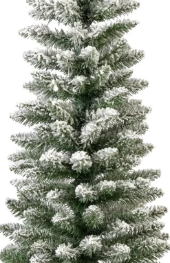 Everlands Pencil pine kunstkerstboom besneeuwd groen 150cm