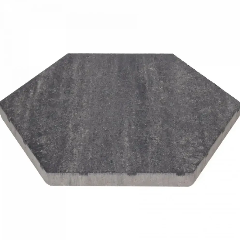 Excluton Soft Comfort Zeskant 60/52,5x30x4 cm Grijs/Zwart