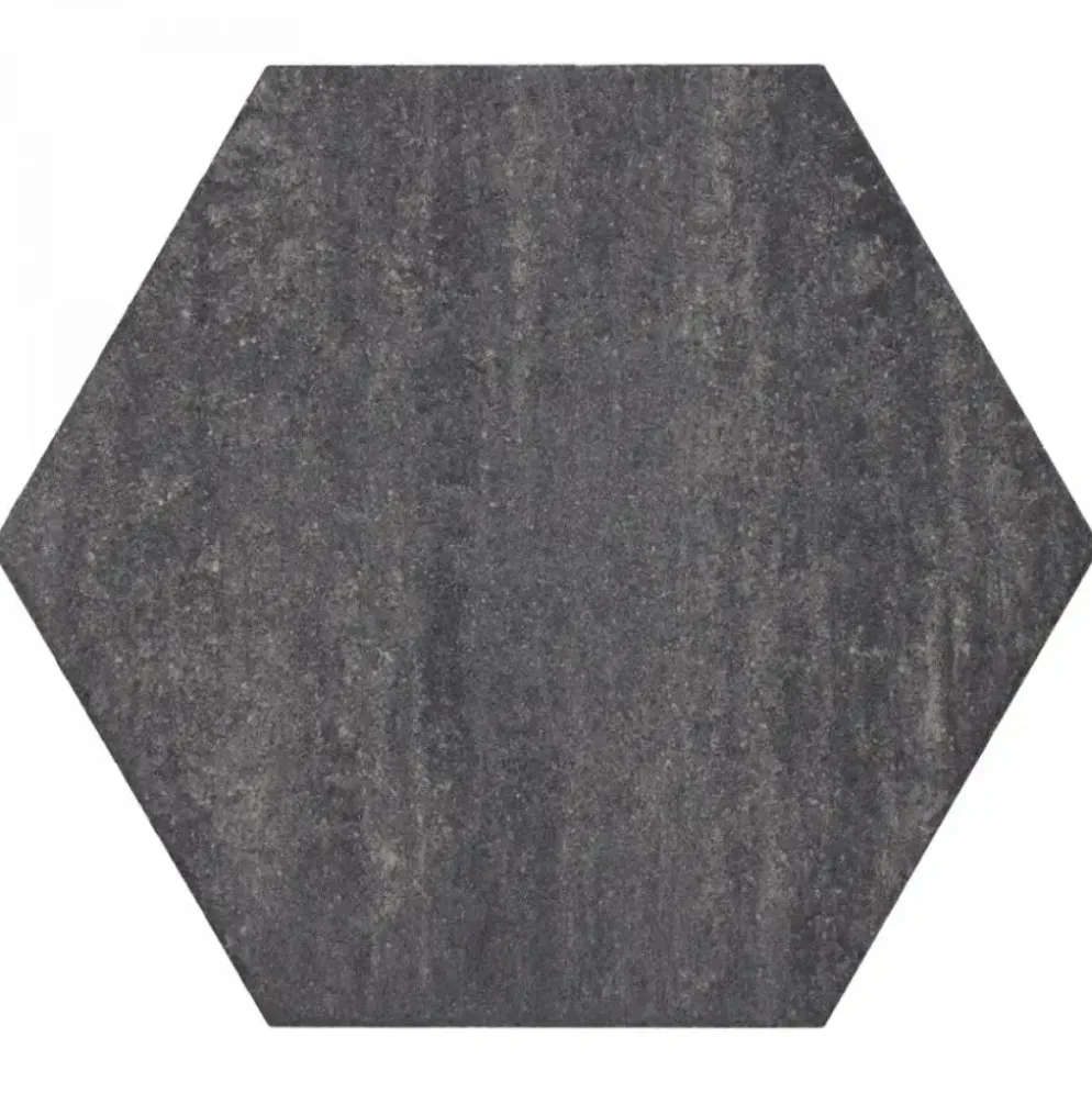 Excluton Soft Comfort Zeskant 60/52,5x30x4 cm Grijs/Zwart