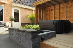 Excluton Vijverrand 100x20x3 cm Black (6 zijdes verzoet, 8 facetranden)