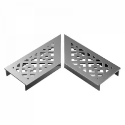Exculton Ultra drain disegno rooster l-hoek Zilver