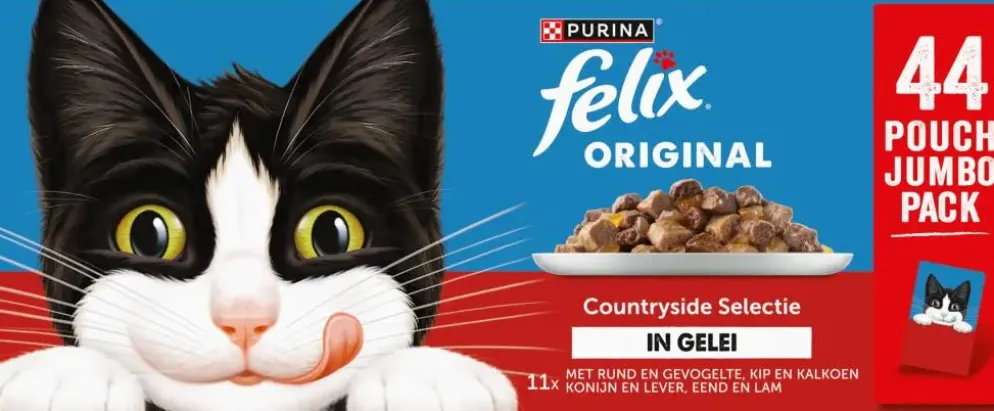 FELIX Original Countryside Selectie in Gelei kattenvoer 44x85g