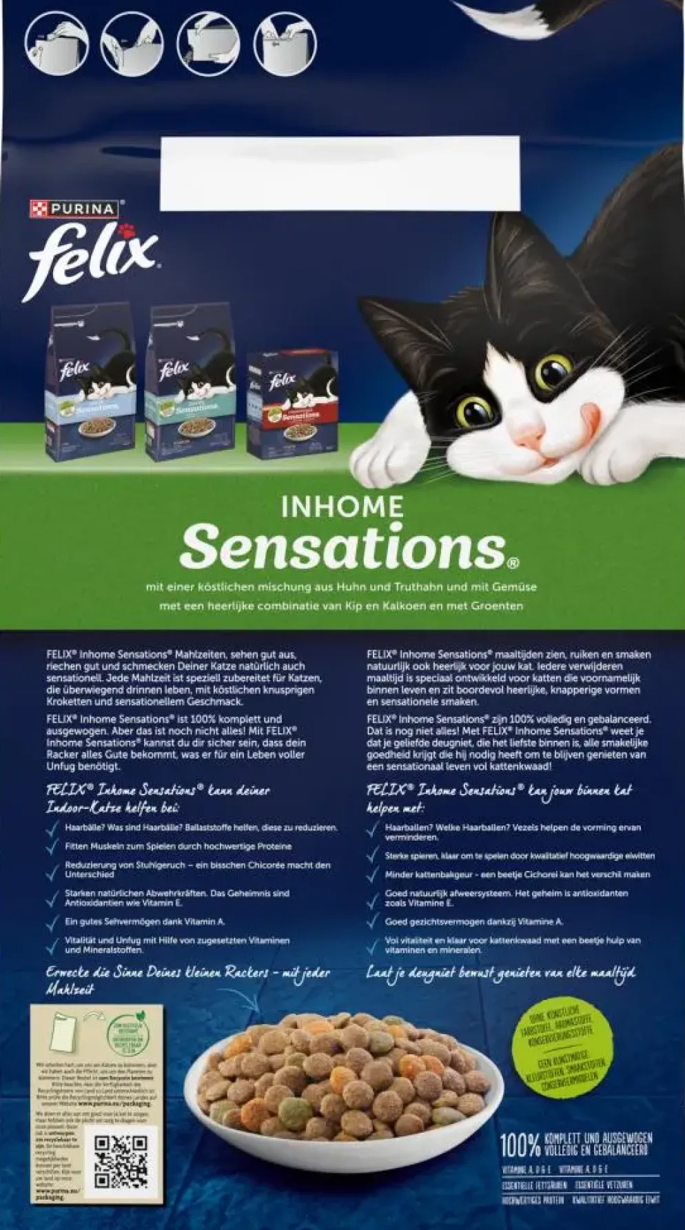Felix Sensations Inhome kip, kalkoen & groenten 4kg
